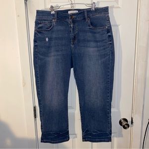 Lane Bryant High Rise Stretch Straight Crop Jeans Sz 16
